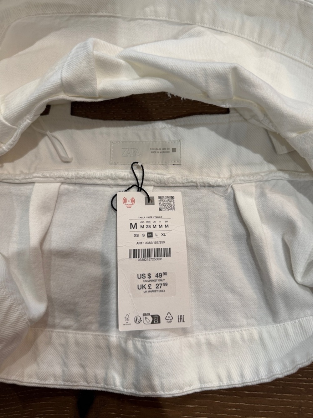 White Tie Strap Crop Top Babydoll Tank Summer Minimal - Picture 3 of 4